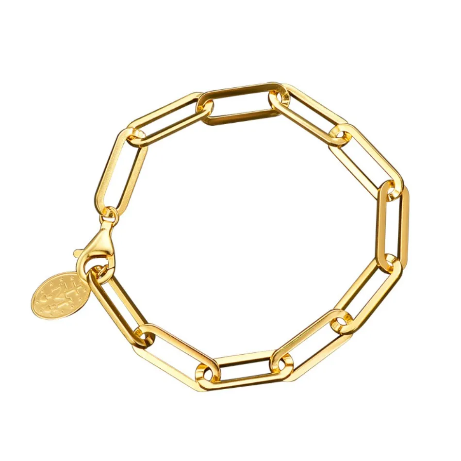 

New chunky gold bracelet 925 sterling silver bracelets wholesale chain jewelry