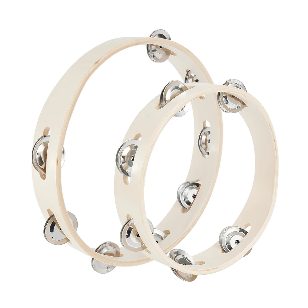 Hand Held Wood Headless Tambourine Percussion Hand Drums Toys 4in 6in 8in 10in Musical Instruments Accessories 1pc
