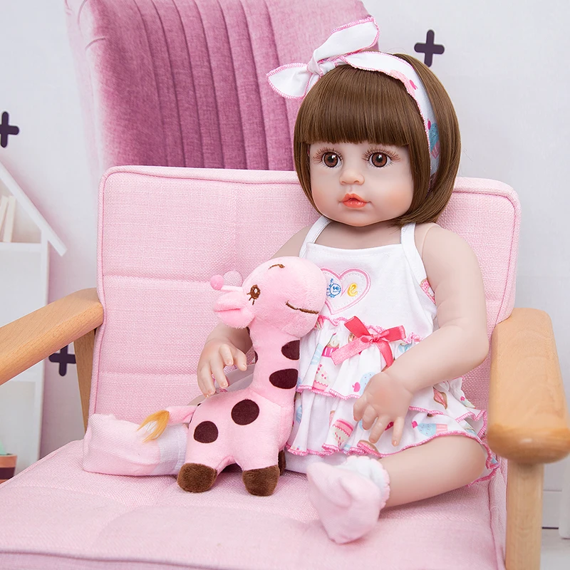 Reborn Baby Dolls 48cm Silicone Full Body Realistic Baby Doll Toys For
