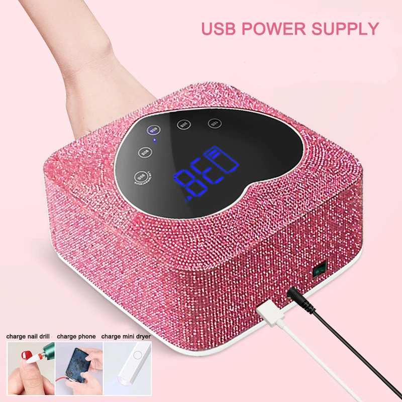 ラインストーンネイルランプ 72 ワットコードレス充電式 UV