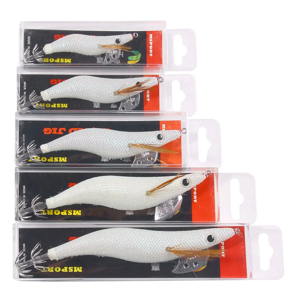 SQUID JIGS Squid Egi Shrimp jig trolling Lure Glow squid bait jig hooks Sinking octopus lure sea jig game fishing lure