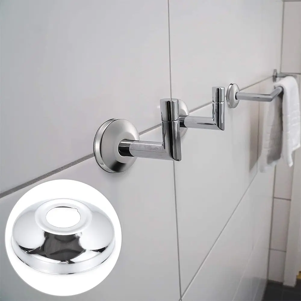 Stainless Steel Chrome Finish Water Pipe Wall Covers Shower Faucet Decorative Cover