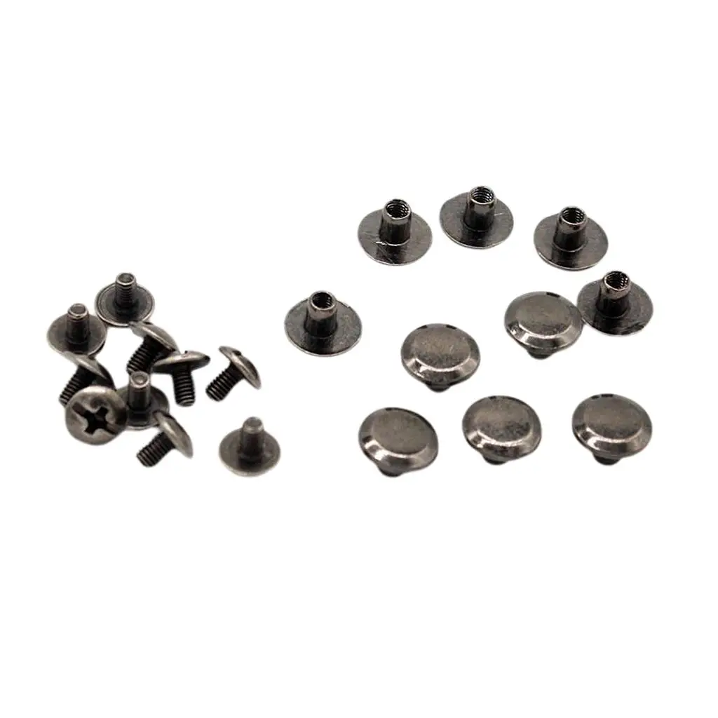 10 Sets Rivets Studs Punk Buttons Clothes Jeans Bags Coat Bookbinding