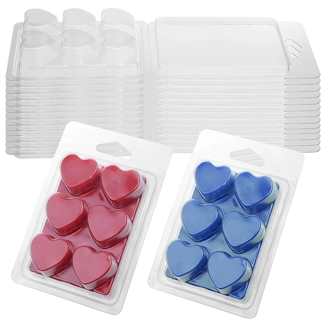 100 PCS Wax Melt Molds Wax Melt Containers Wax Melt Clamshells Plastic For  DIY Homemade Candle Making - AliExpress