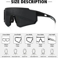 Nouvelles lunettes de soleil d'équitation en plein air, pare-brise de vélo une pièce, lunettes de soleil de sport européennes et américaines pour hommes 4