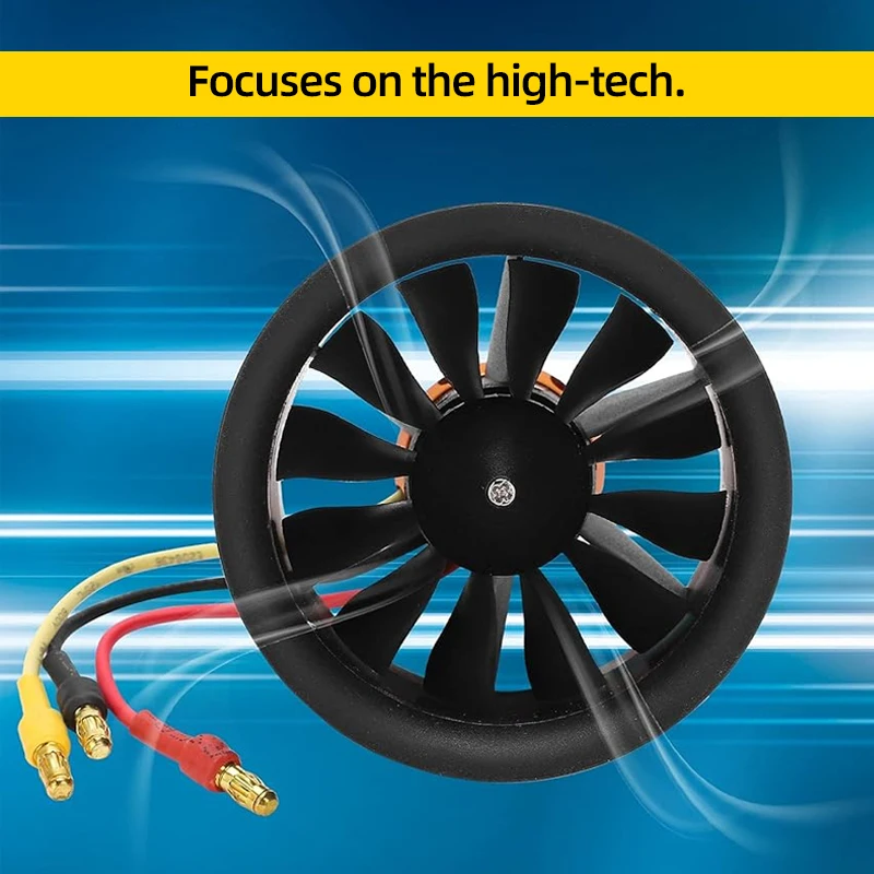 QX-MOTOR 50MM EDF QF2611 Brushless Motor 3300/4000/4600/5000KV CW/CCW 12 Blades Ducted Fan For 3-4S Lipo RC Airplane Model 2