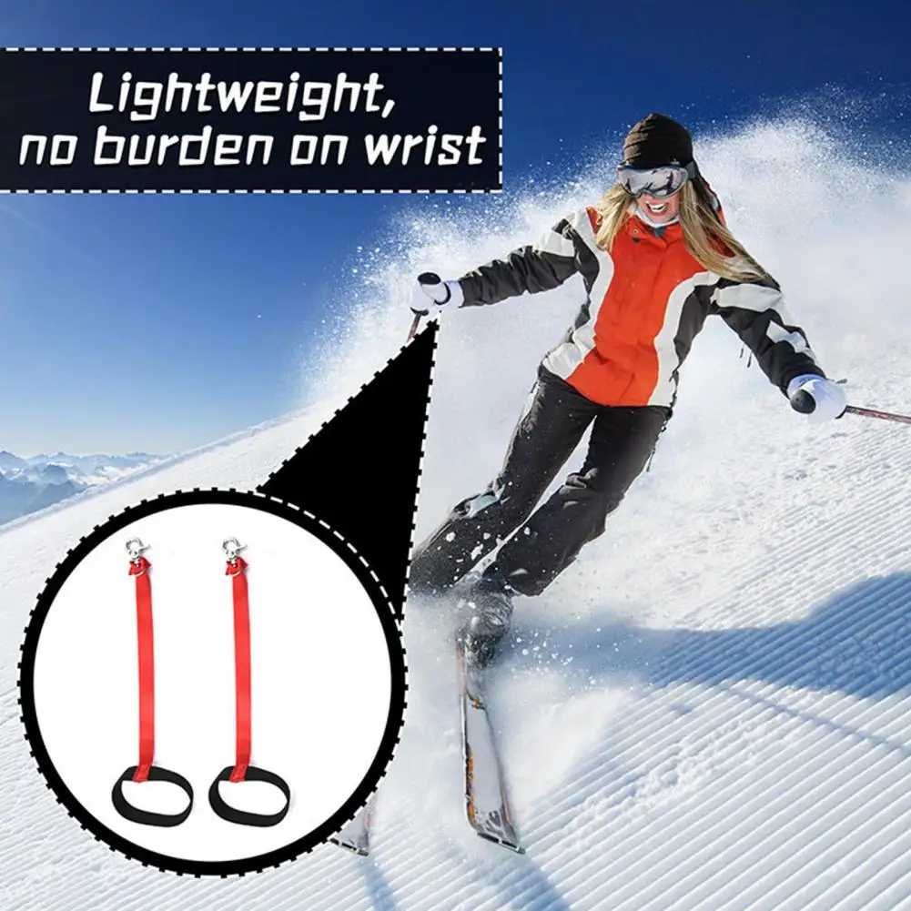 4Pcs Ski Gloves Safety Strap Elastic Ski Gloves Wrist Strap Winter Sports Gloves Leash Holder Ski Accessory for Skiing Mountaine 3