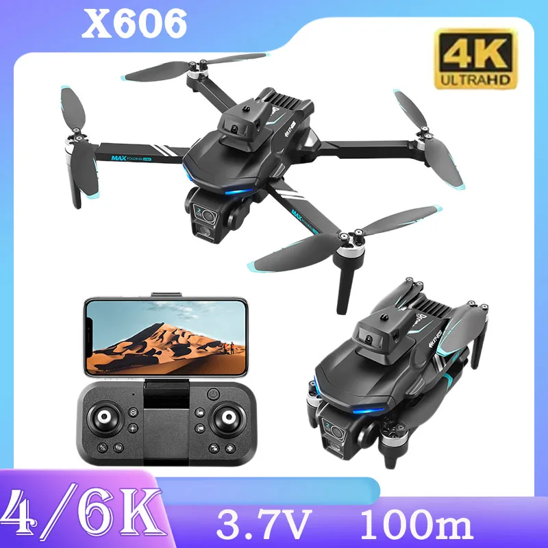 Новинка бесщеточный Дрон для аэрофотосъемки X606 Hd камера Дрон с оптическим потоком препятствия дистанционное управление игрушка беспилотный самолет