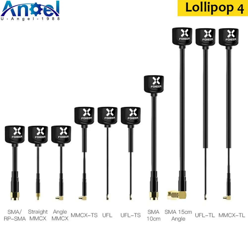 

2PCS Foxeer Lollipop 4 Lollipop V4 2.6dBi High Gain FPV Antenna LHCP RHCP for FPV Drone VTX Goggles DIY Parts