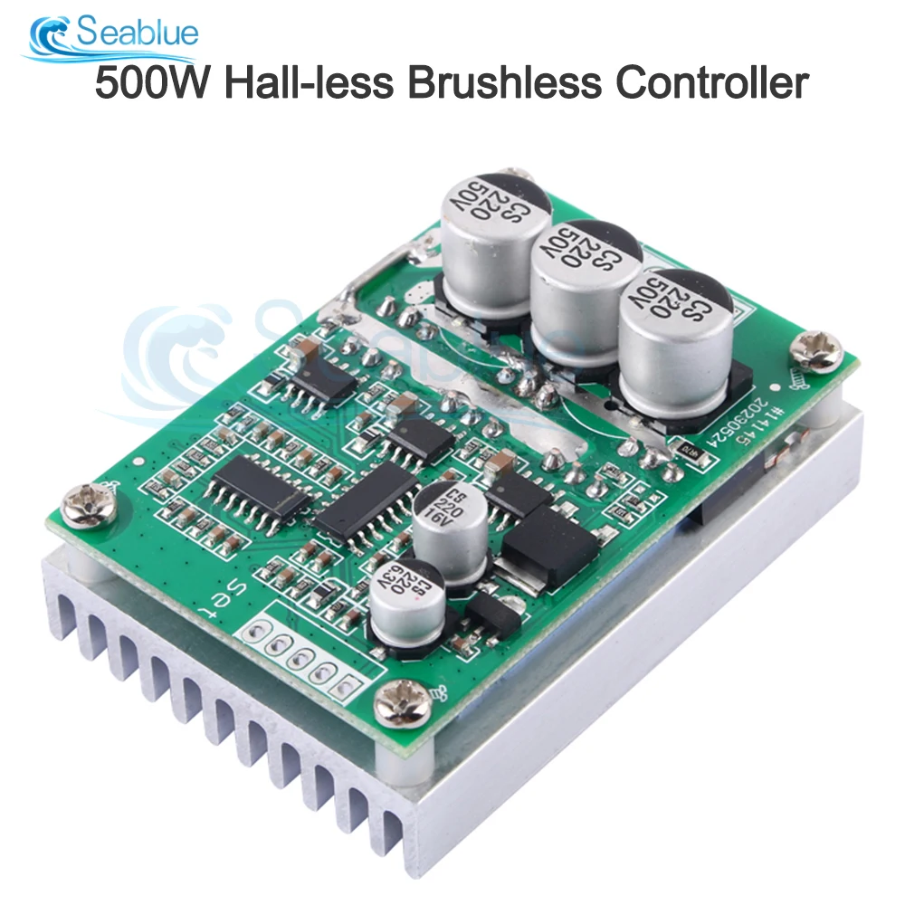 500W 15A DC 12-36V Brushless Hall Free Motor Driver Board