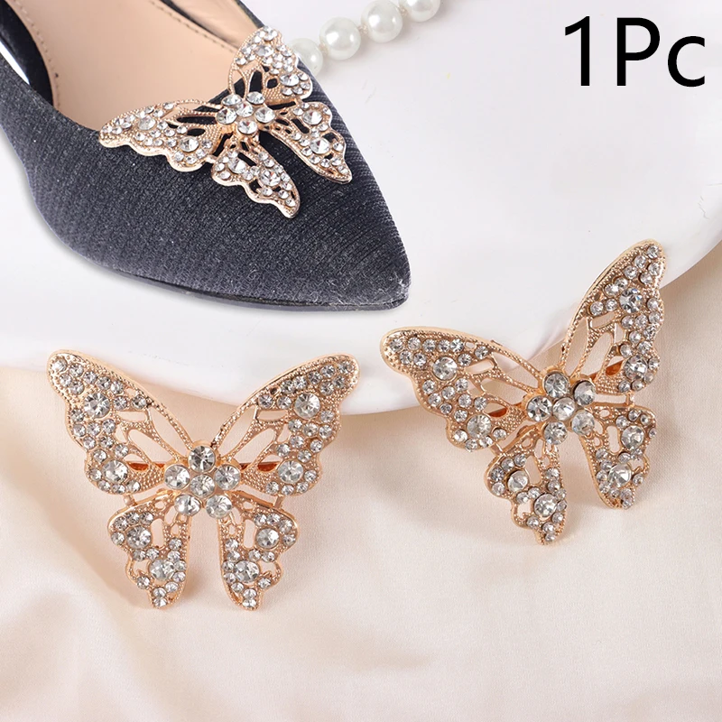 

1Pc Women Shoes Clip DIY Rhinestones Charm Jewelry Bowknot Sandal Buckle High Heel Decorations Shoe Flower Shoes Accessories