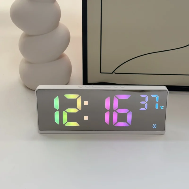 Smart Sound-Activated Alarm Clock with Temperature Display and Night Light