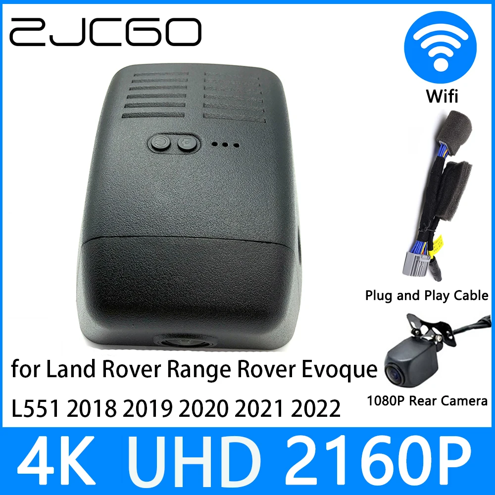 

Видеорегистратор ZJCGO 4K UHD 2160P, Автомобильный видеорегистратор DVR с ночным видением для Land Rover Range Rover Evoque L551 2018 2019 2020 2021 2022