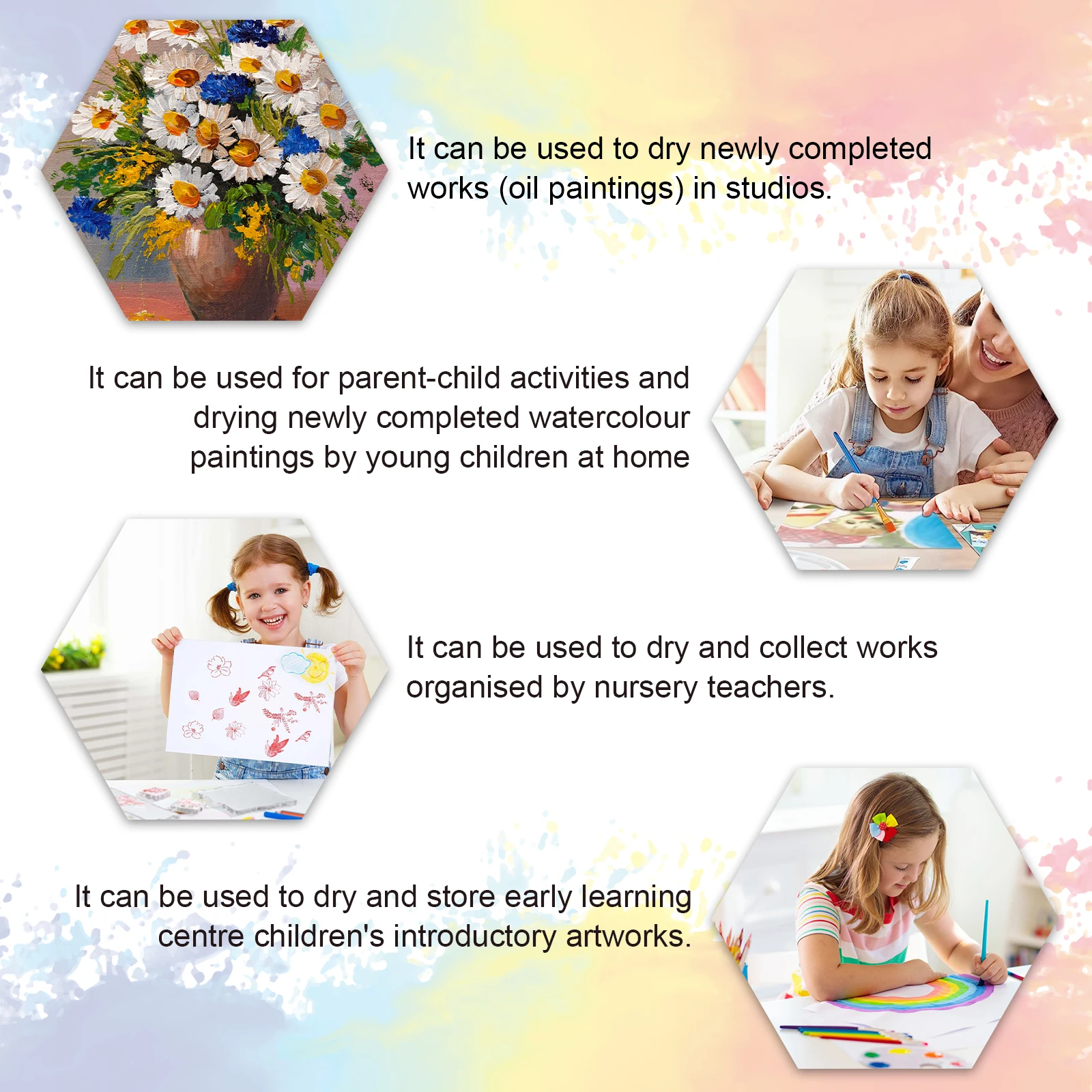 50 Floors Metal Art Storage Rack Double Sided Mobile Art Canvas Organizer for Classrooms and Studios