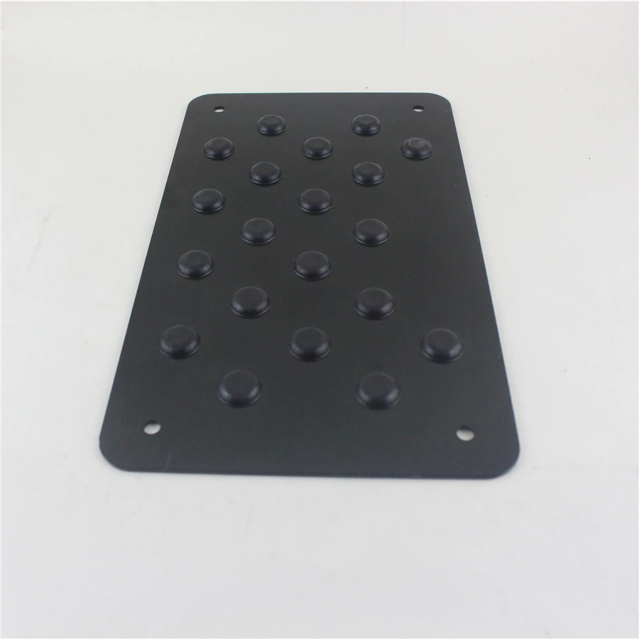 Auto Aluminium legierung Schwarz Nicht-slip Teppich pedal Boden Matte Boden Matte Pedal Gummi Ferse Platte Auto Zubehör Styling – Detail 4