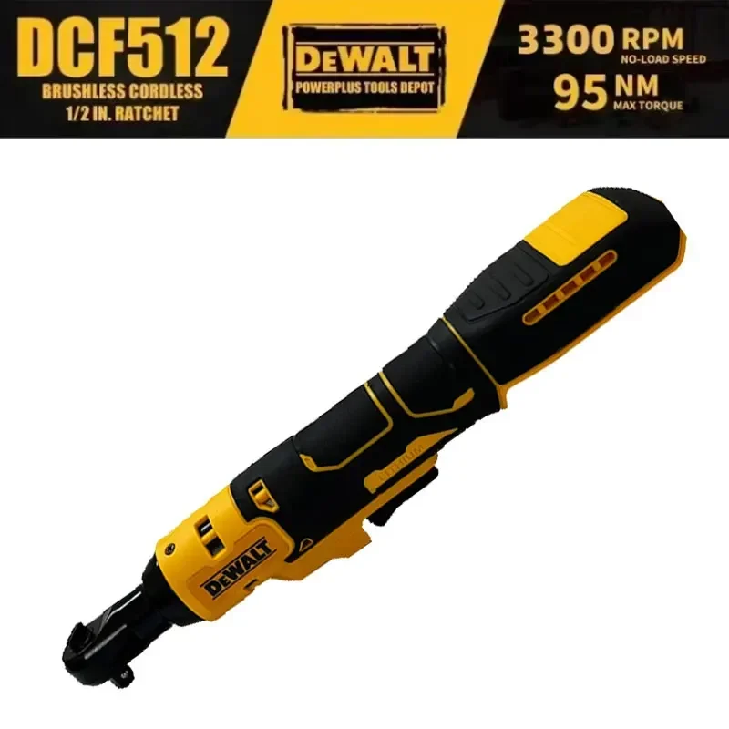 디월트 DCF512 1/2인치 3/8 브러시리스 라쳇 직각 렌치 LED 무선 드라이버 가변 속도 파워 렌치 전동 공구
