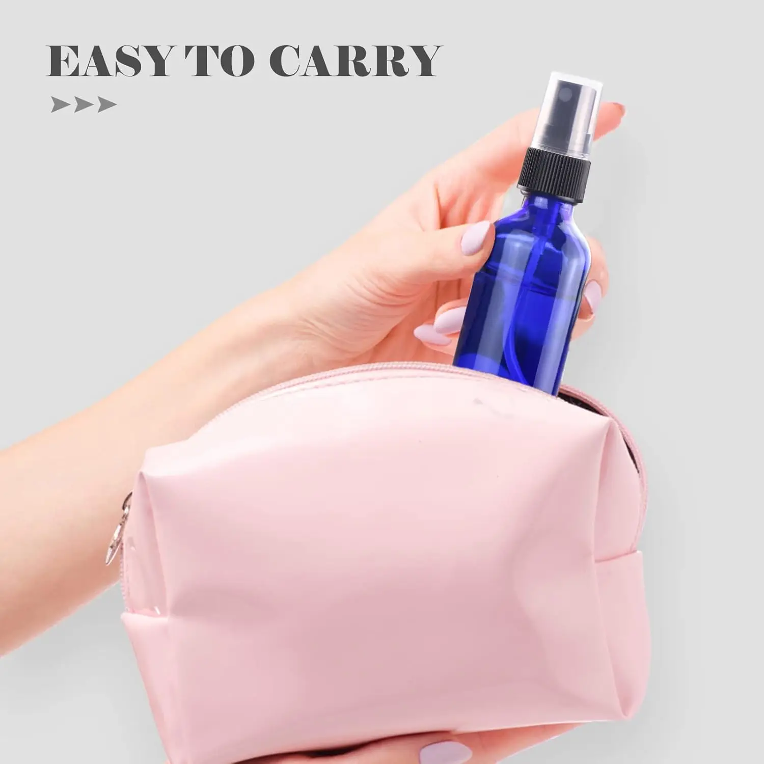12PCS 5ml-100ml Blue Glass Perfume Bottle Sprayer Fog Bottle Travel Refill Essential Oil Container