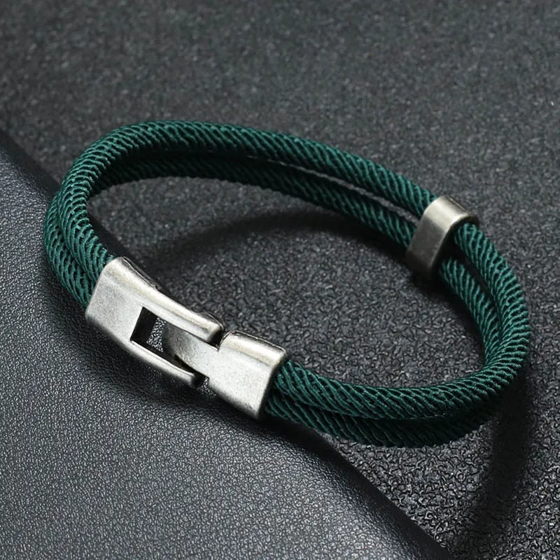 Men Macrame Rope Bracelet Vintage Festival Accessory