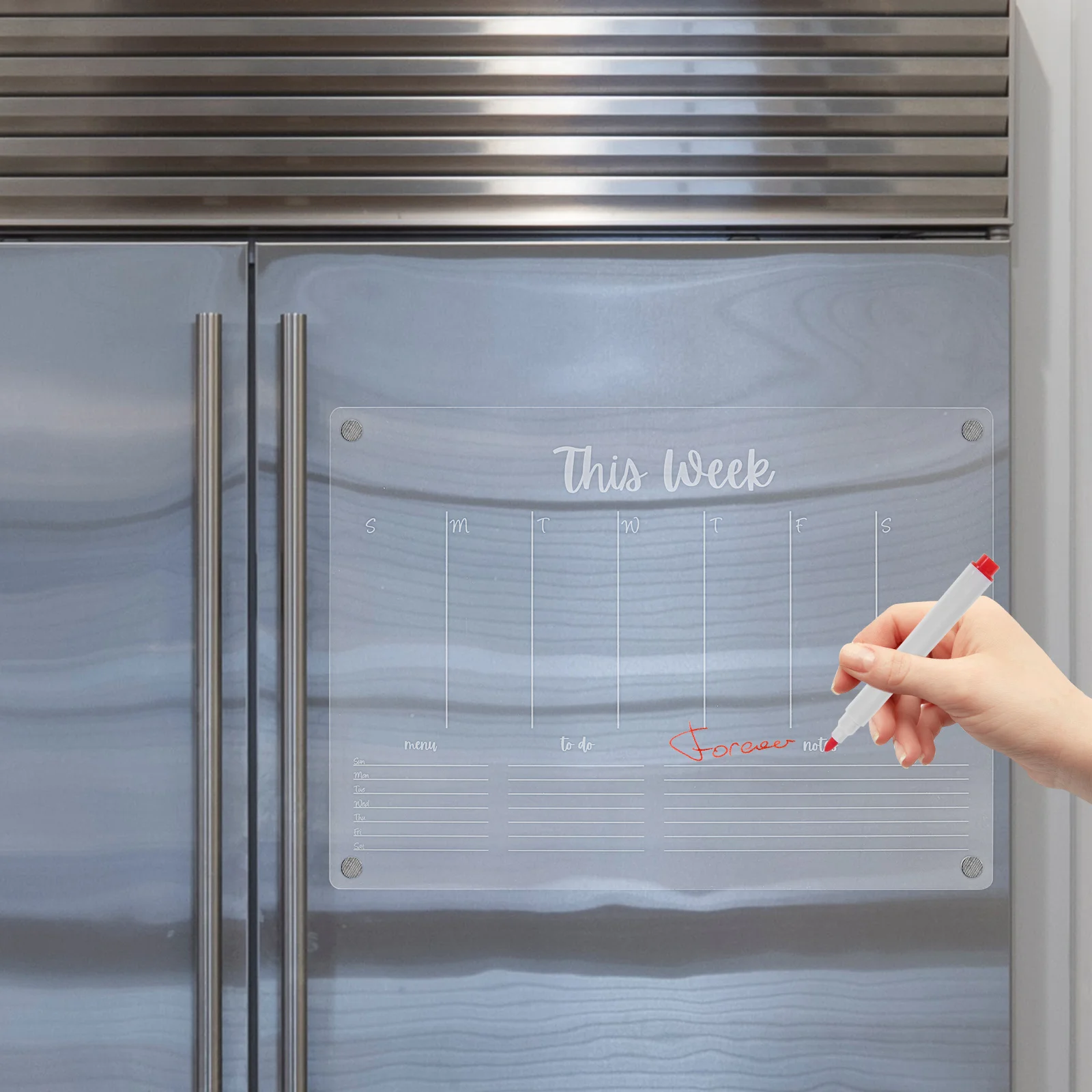 

Белая акриловая доска для сообщений, холодильника, прозрачные доски с планировкой, магнитное сухое стирание