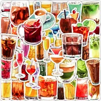 10/25/50pcs Cocktail Drink Graffiti Stickers Wine for DIY Travel Luggage Water Bottle Phone Laptop Guitar Scrapbook Car Decal 1