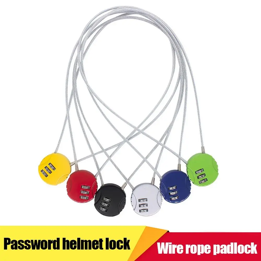 Description Picture 2 of itemExtended Wire Rope Motorcycle Helmet Lock Anti-theft Wire Rope Padlock Smart Combination Lock Digit Padlock Code Security Lock