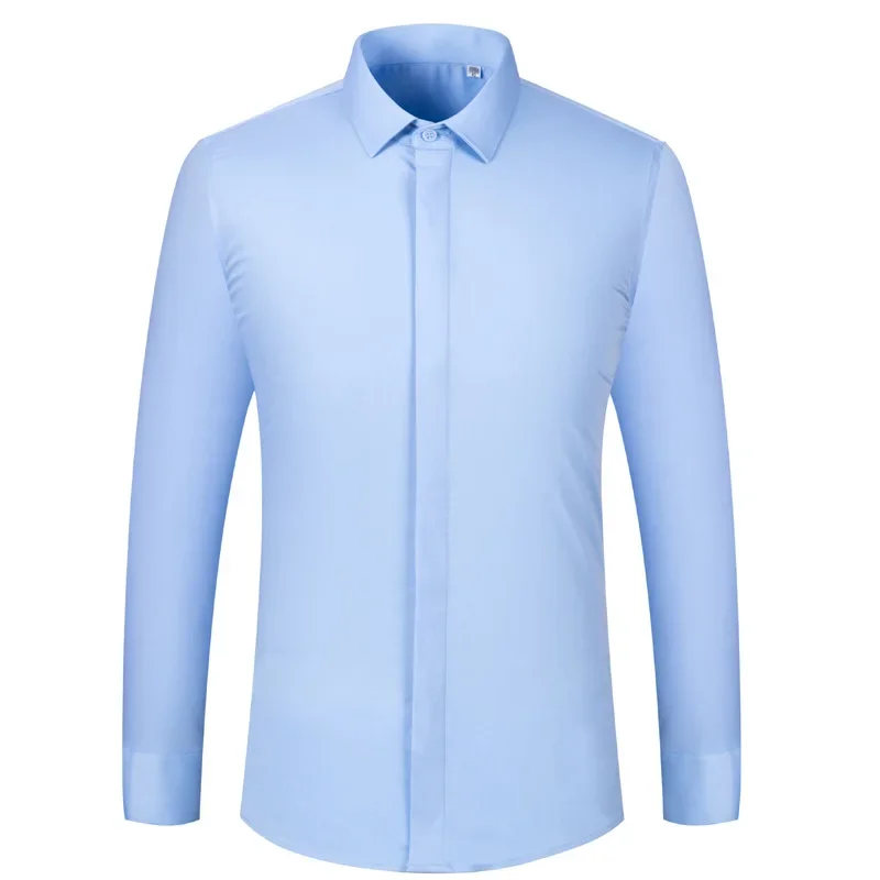 French Cufflinks Formal Classic Design Bamboo-fiber Men's Dress Shirts Long Sleeve Easy-care Shirt dress shirts