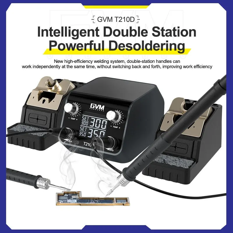 GVM T210D 납땜 스테이션, T210 핸들 포함, 전문 휴대폰 수리, 휴대폰 PCB IC SMD 수리 납땜 도구