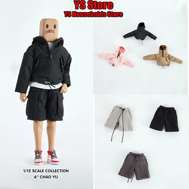 

In Stock 1/12 Man Soldier Half Zipper Coat Jacket Workwear Casual Mid-length Pants Clothes Accessory Fit 6" Action Figure Body