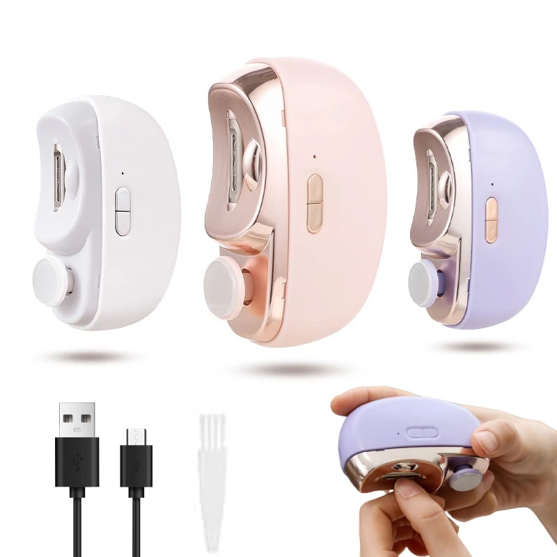 Electric Automatic Nail Clippers With Light Trimmer Nail Cutter Manicure with Polishing For Baby Care Scissor Nail Clipper Tools
