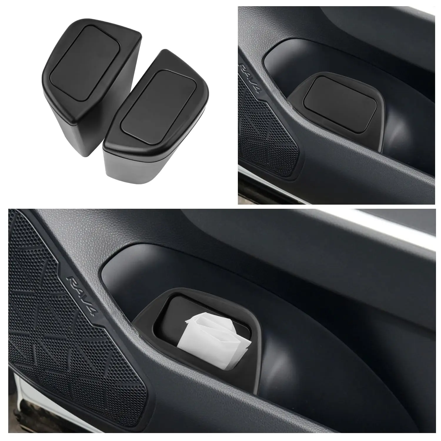 For Toyota RAV4- Car Side Door Trash Can with Lid, Plastic Garbage Can for Storage and Organize Accessories