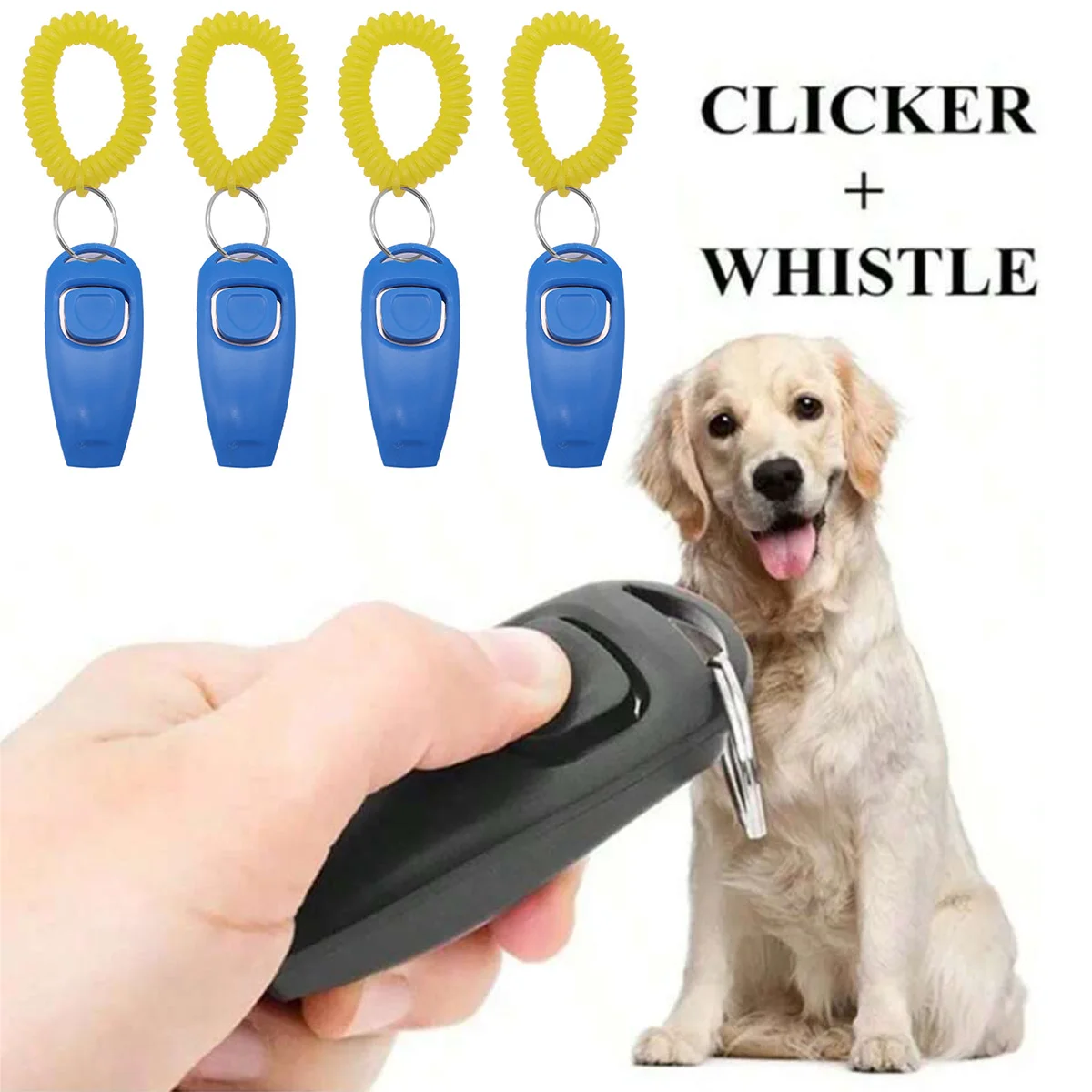 2-In-1 Pet Training Whistle And Clicker Dog Training Product With Sound Dog Clicker With Wristband Pet Behavior Trainin dog whistle,dog clicker