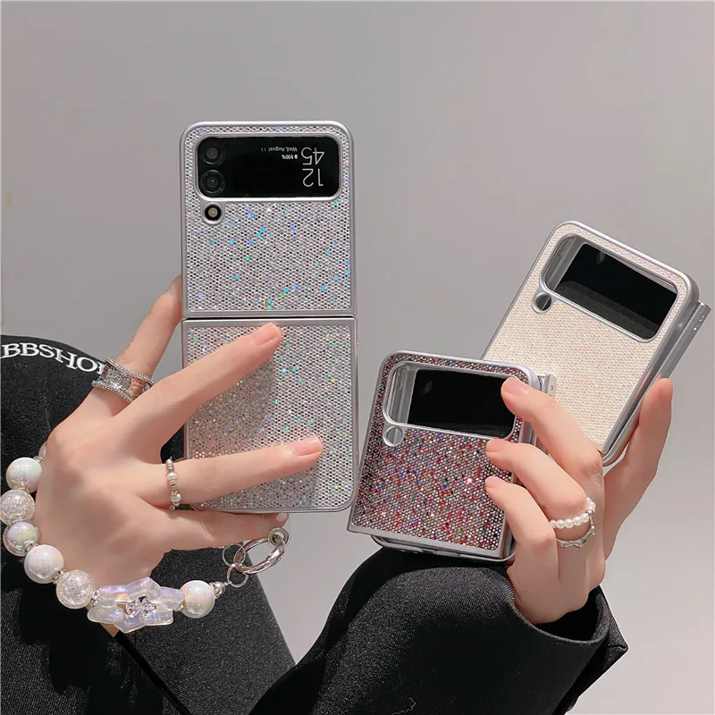 

Electroplating with A Shiny Finish Phone Case for Samsung Galaxy Z Flip 5 4 3 Protective Back Cover for ZFlip4 ZFlip5 Case Shell