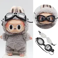Doll Elastic Band Swimming goggles for 8 CM Doll Swimming goggles Entertainment Submarine Mirror(only glasses ) for Labubu doll 1
