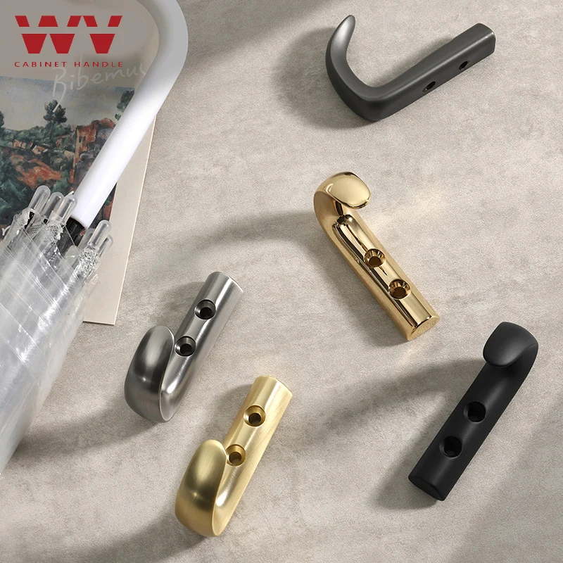 WV J Type Wall Hanging Clothes Hook Bedroom Robe Hook Living Parlor Coat Bedroom Robe Towel Bathroom Accessories