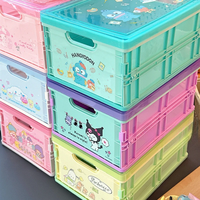 サンリオ 折り畳み収納ボックス クロミ シナモロール　マイメロ　キティ4個セット キャラクター形インテリア｜サンリオ