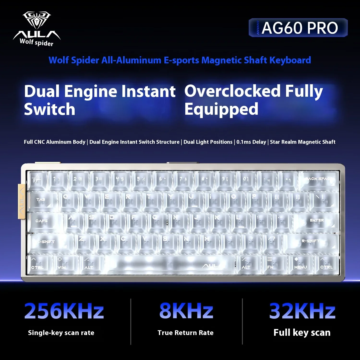 Aula AG60 Magnetic Switch Keyboard Wired Mechanical Keyboards