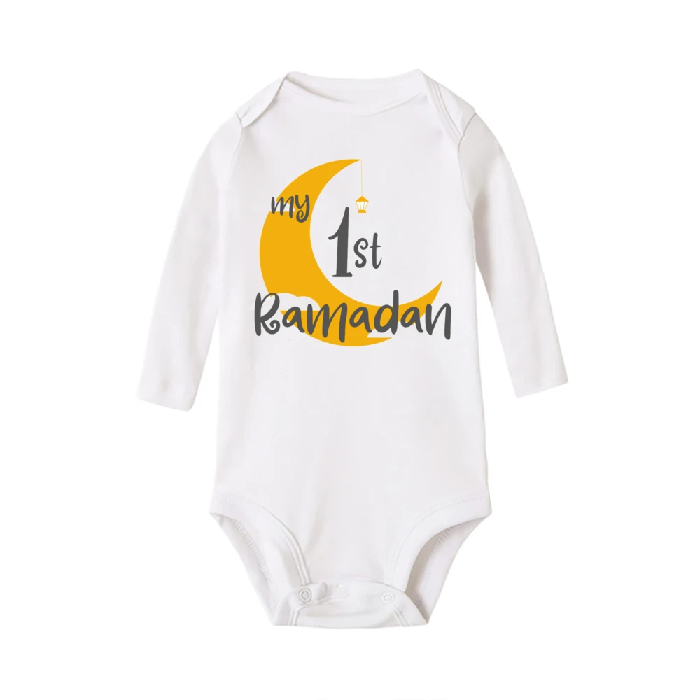 My First Ramadan Baby Bodysuit Boys Girls Clothes Newborn Long Sleeve Romper Toddler Jumpsuit Baby Present Infant Outfits 3