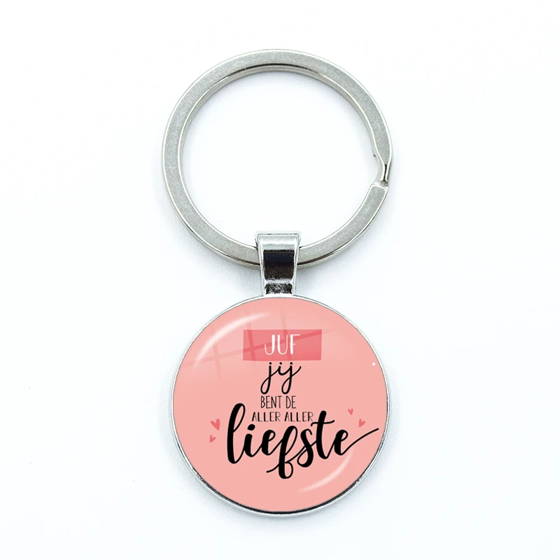 Llavero de cristal con diseño