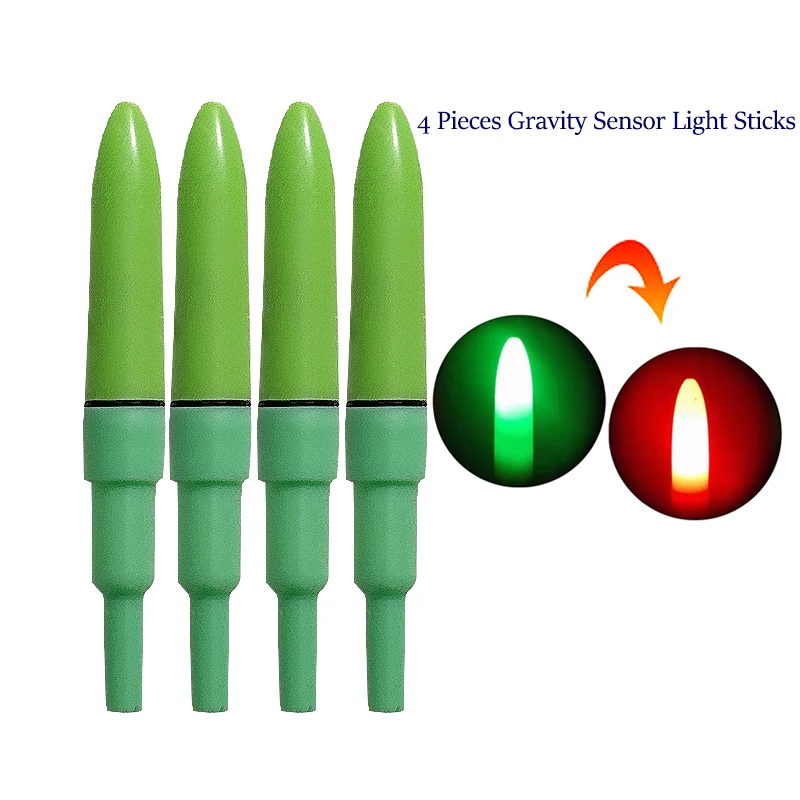 Gravity Sensor Electric Float Sticks Ocean Light sticks Color Change Bright Luminous Sticks Tools Accessories No Battery 4PCS fishing glow stick fishing light fishing light stick