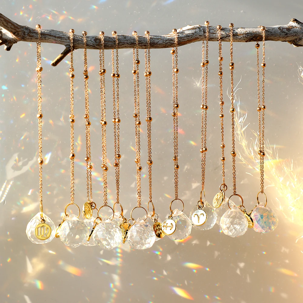 Constellation Sun Catcher Crystal Rainbow Suncatcher Crystal Glass Car Hanging Decoration Window Garden Sunlight Catcher Prism sun catcher sun catchers