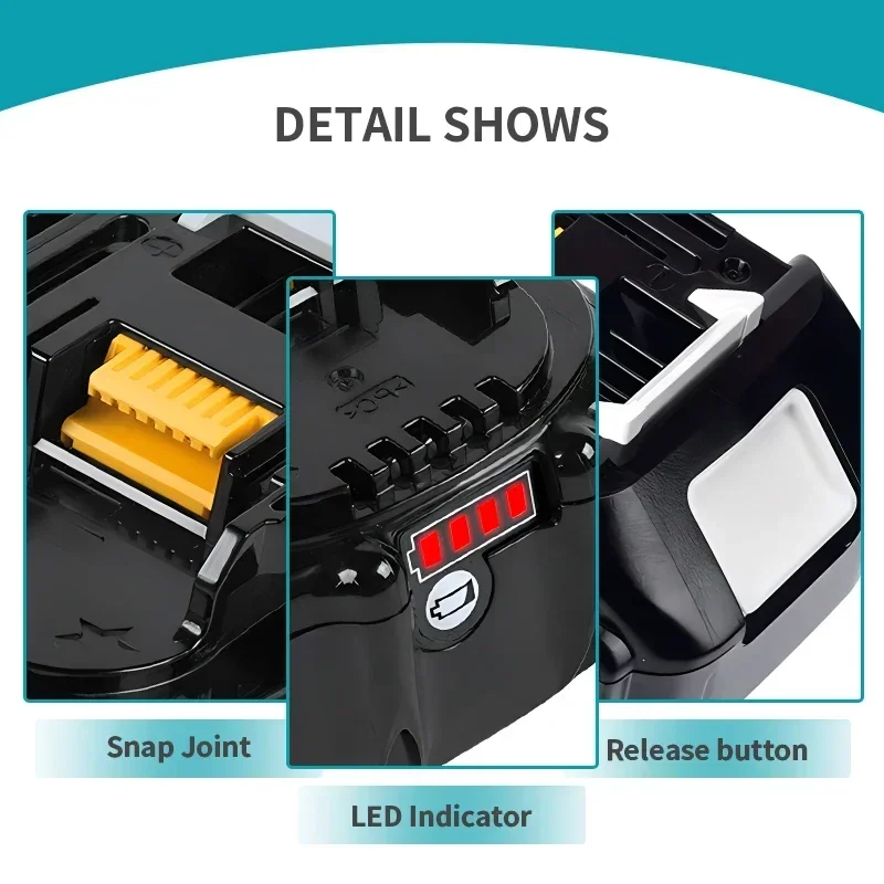Echter Makita Original 18V 5,0/6,0Ah wiederaufladbarer Lithium-Ionen-Akku für DTD173 TWO04G DTW700 DGA404 Hochwertiges Elektrowerkzeug – Detail 12