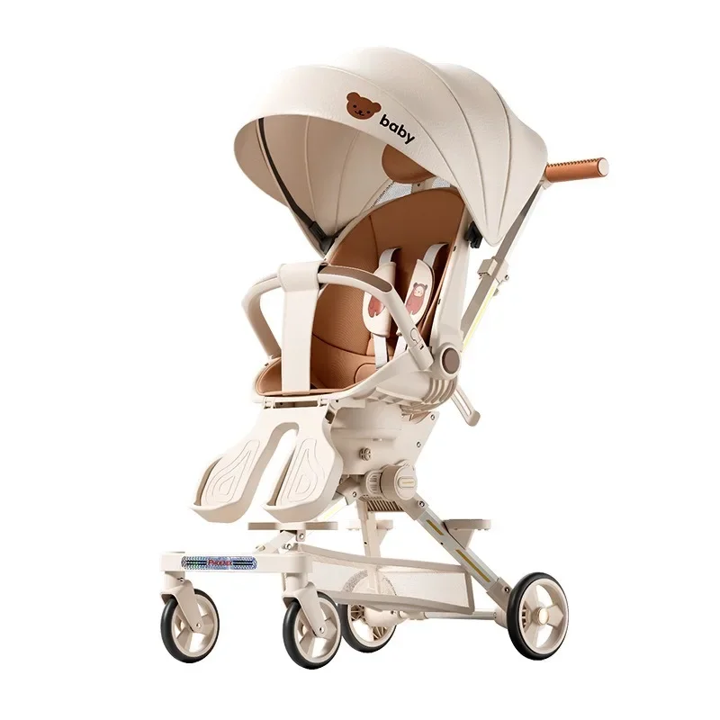

Baby-walking artifact, portable children's trolley, baby can lie on the baby's high view folding car to walk the baby cart.