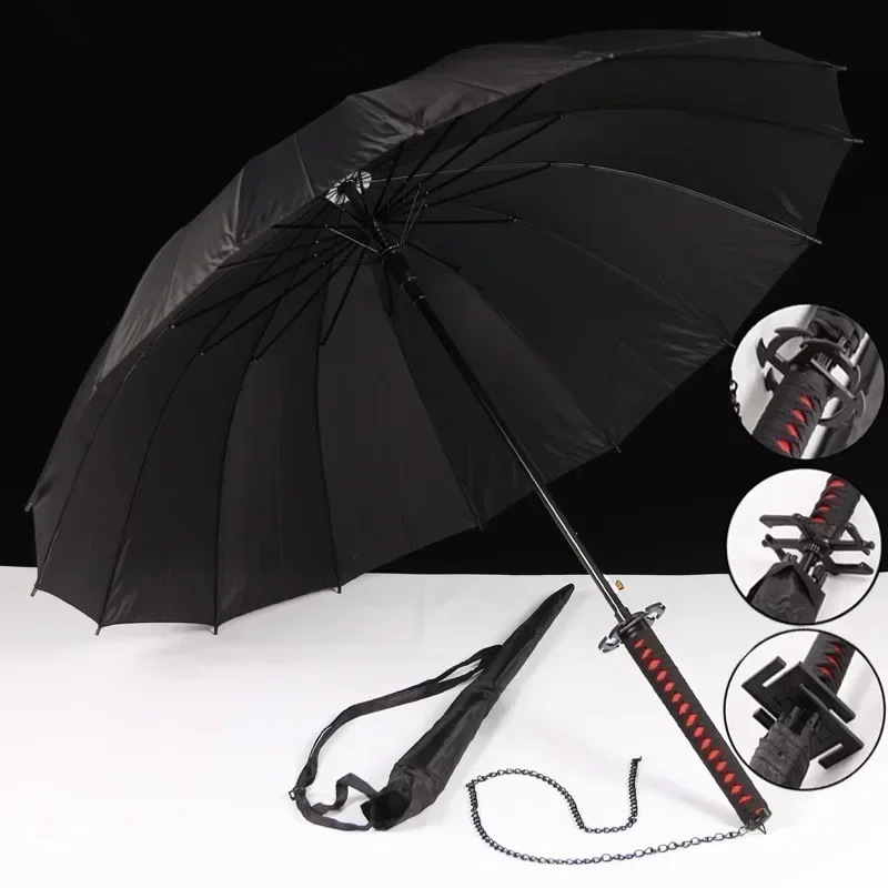 Bleach Zangetsu Anime Katana Umbrellas Creative Kurosaki Ichigo Long Parasol Anime Surrounding Gifts Cosplay Prop Life Supplies mini umbrella wind resistant umbrella folding umbrella mini sun umbrella automatic sun umbrella reverse folding umbrella automatic umbrella japanese umbrella manual umbrella windproof umbrella sun umbrella paper umbrella