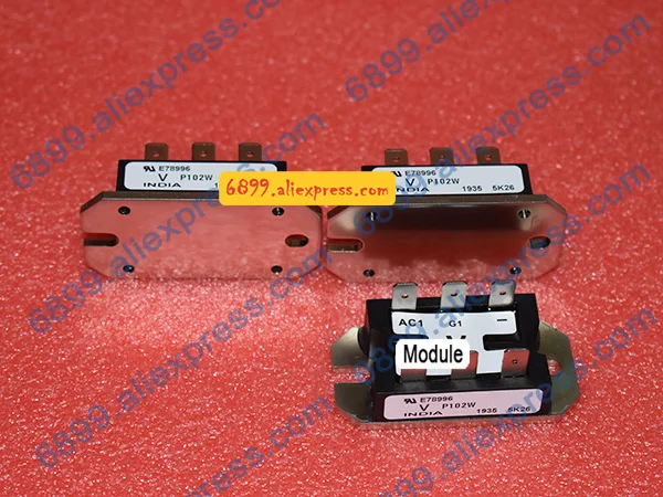 P102W SCR Module HY-BRIDGE Single Phase-SCRs/Diodes 600V 25A 8-PACE-PAK Approximate weight:58g(2.0oz.)