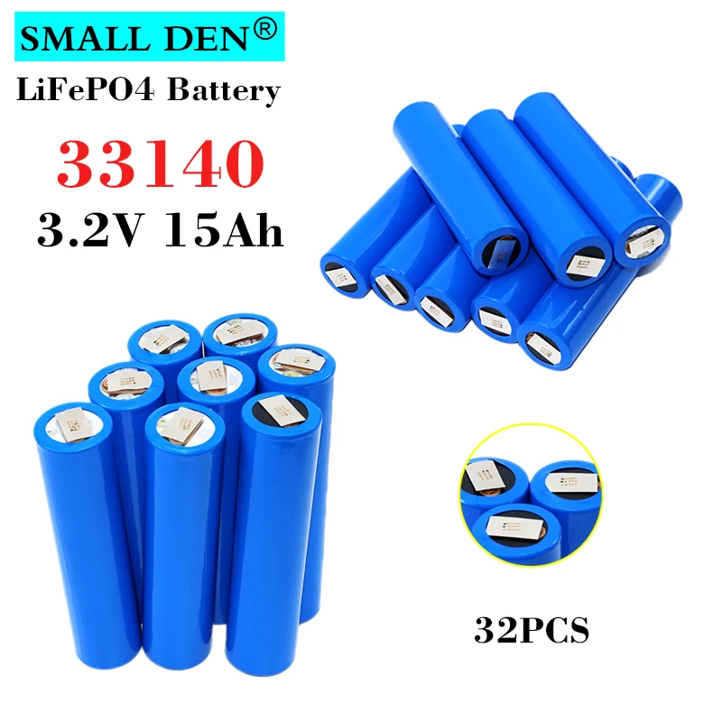 Bloemlezing Evenement Integraal 32Pcs Nieuwe 3.2V 15Ah 33140 Lifepo4 Batterij Diy12v 24V 36V 48V 15ah 30ah Elektrische  Fiets scooter Zonne verlichting Ebike Accu|Oplaadbare Batterijen| -  AliExpress