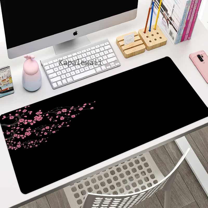 Коврик для мыши Sakura черный розовый регулируемый офиса коврик японский