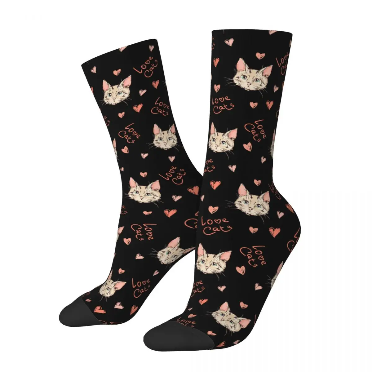 

Winter Warm Colorful Women Men Cat Kittens Cute Socks Non-slip Soccer Socks