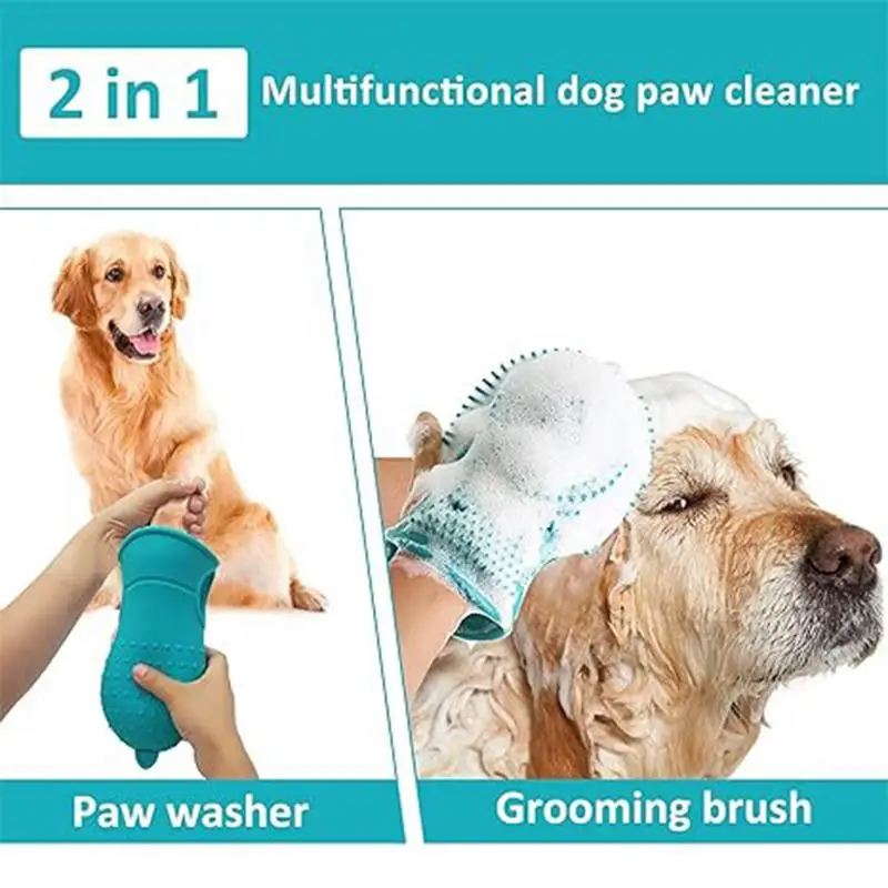 

Paw Cleaning Cups For Dogs Soft Pet Paw Massage Brush Scrubber Double-sided Dog Foot Scrub For Muddy Dirty Paw Cleaner Cup For