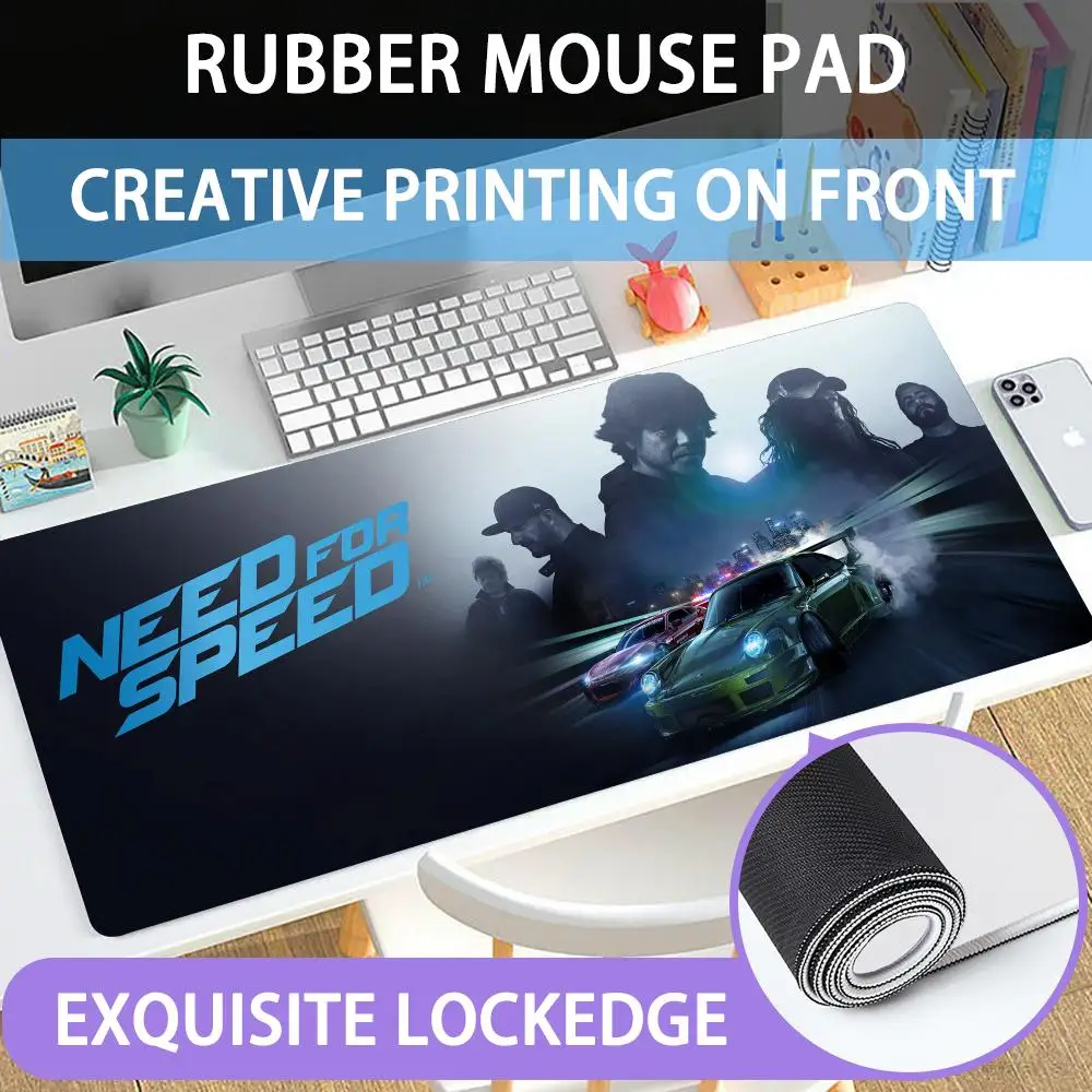 Mouse Pad Large Rubber Mouse Pad With Lock Edge Computer Gamer Hd Need For Speed Printing Desk Pad Keyboard Pad