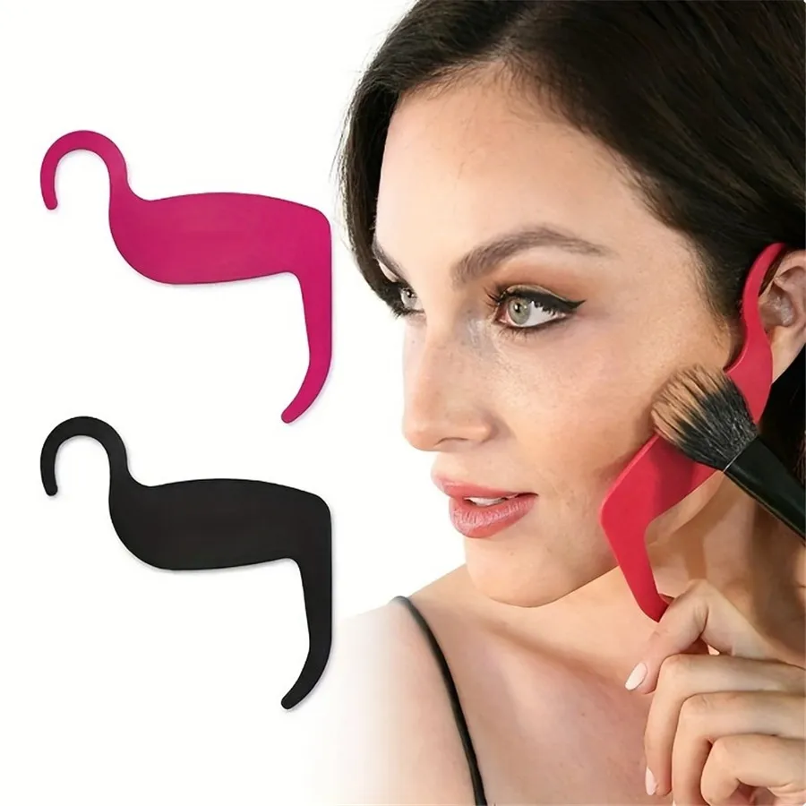 Makeup Contour Stencil - Perfect Eyebrow Shaper & Eyeliner Guide, Durable Plastic Beauty Tool for Flawless Face